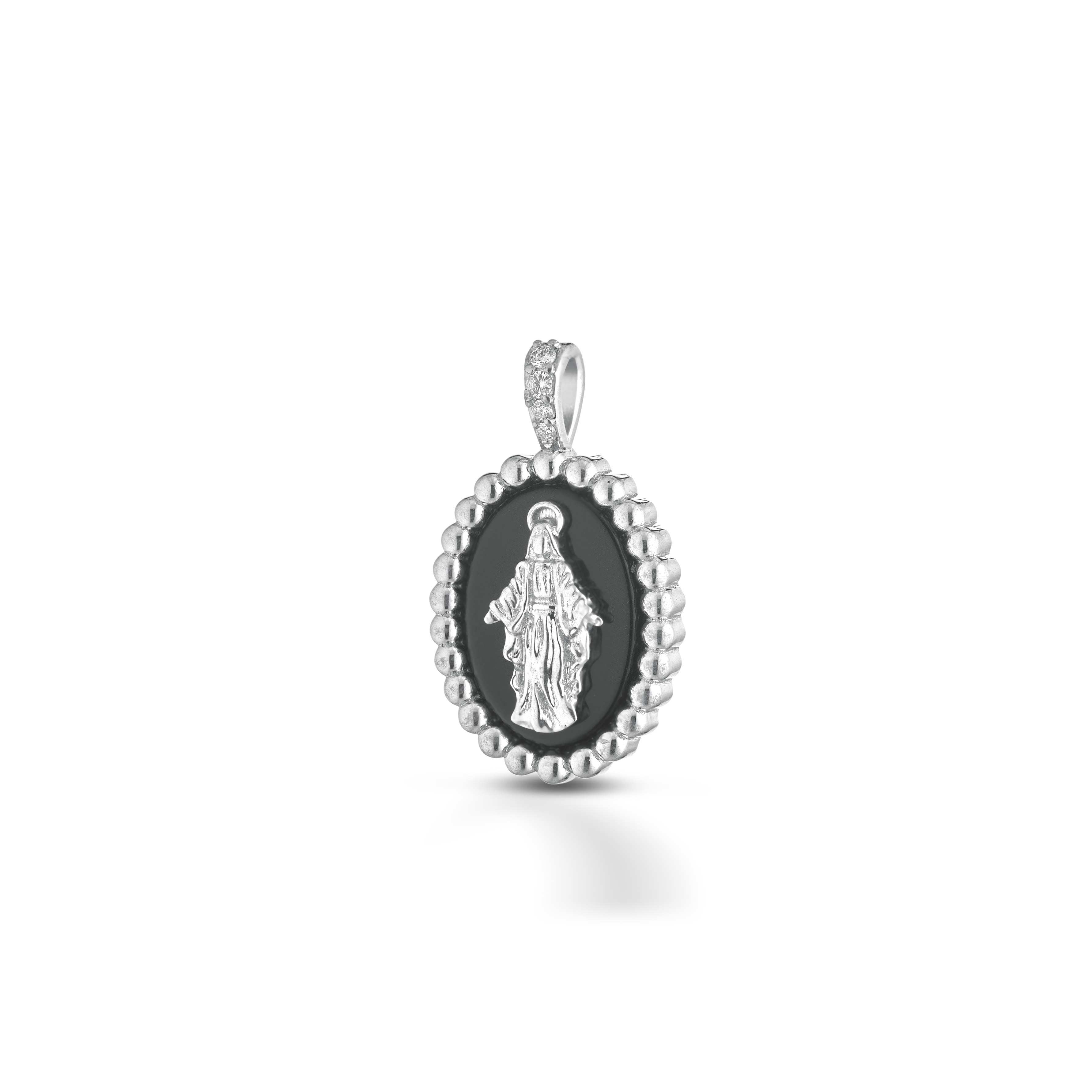 AURA SACRA NOIR — Oro Bianco — Pendenti